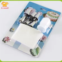 Набор 6 декор из нержавеющей стали рот мешок плюс конвертер-Большой украшения рот