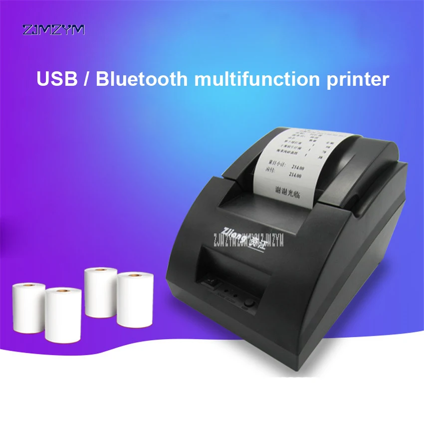 ZJ 5890 black Direct Thermal USB port thermal printer 80mm thermal