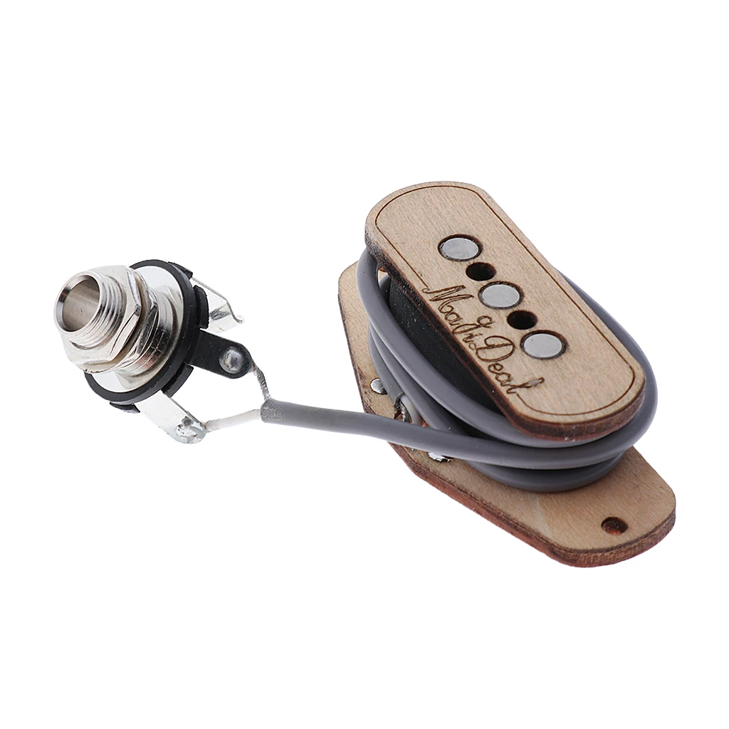 Rosewood 3 String Cigar Box Guitar Pickup + Input Jack Pre-Wired Piezo Amplifier Cigar Box Guitar Accessory 