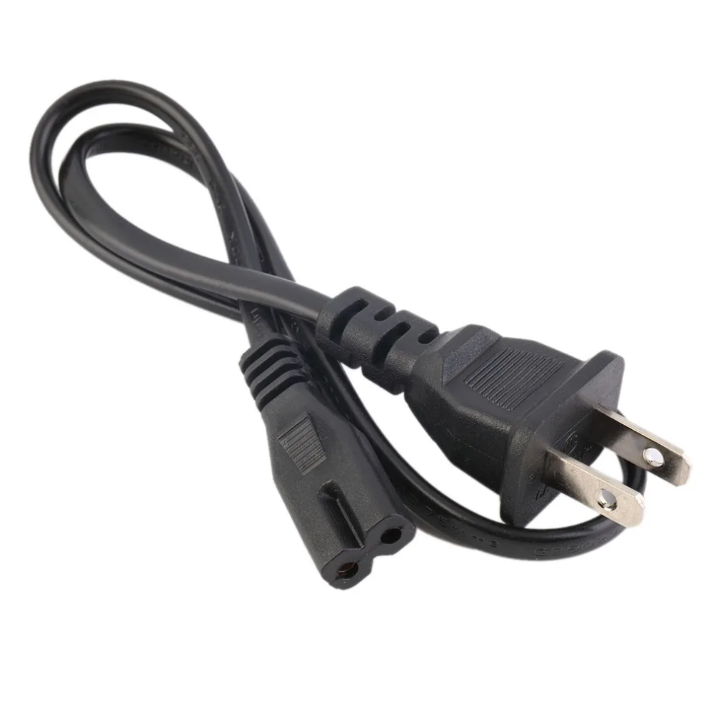 

Power Cords New AC Power Supply Adapter Cord Cable Connectors 2 pin 2-prong 50cm US Plug dropshipping
