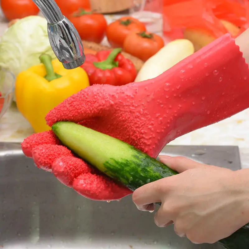 

2Pc/pair Creative Practical Magic Quick Fruit Vegetables Gloves Potato Cucumber Peeling Cleaning Gloves Non-slip Household Glove