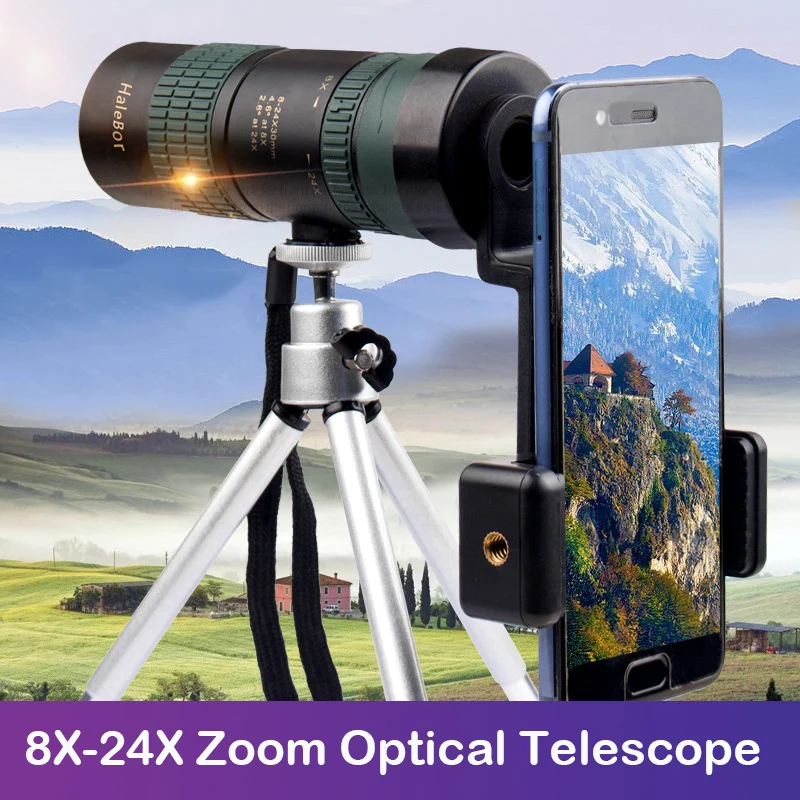 8X 24X Zoom Monocular Telescope Scope for Smartphone