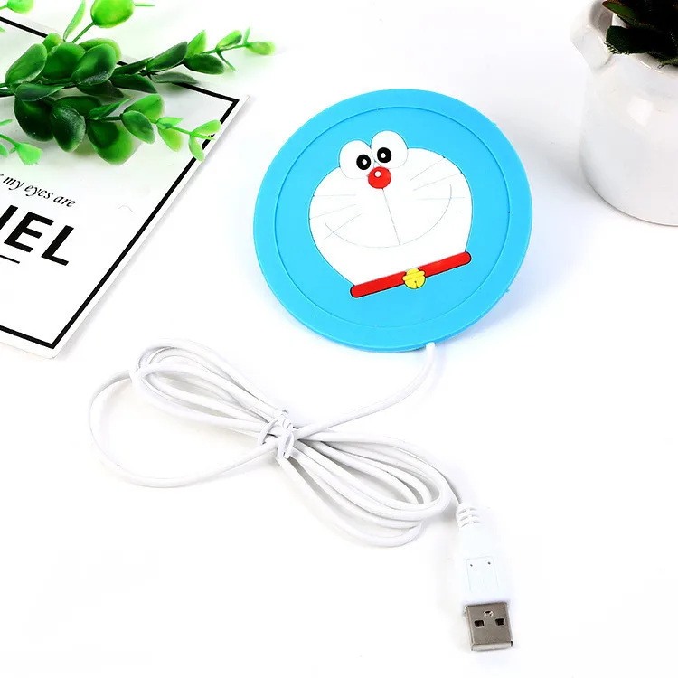 Cute Cartoon 5V USB Warmer Silicone Heat Heater for Milk Tea Coffee Mug Hot Drinks Beverage Cup Mat Kitchen Tools Heater New