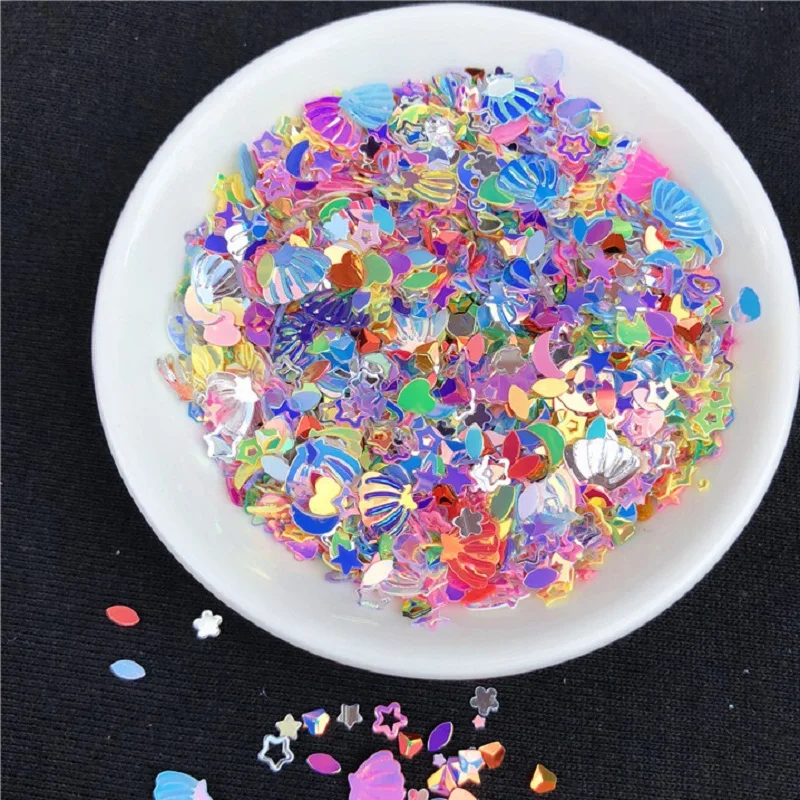 

12G/LOT Slime Charms PVC DIY Star Shell Heart Charm For Slime Fillers Charms UV Charms