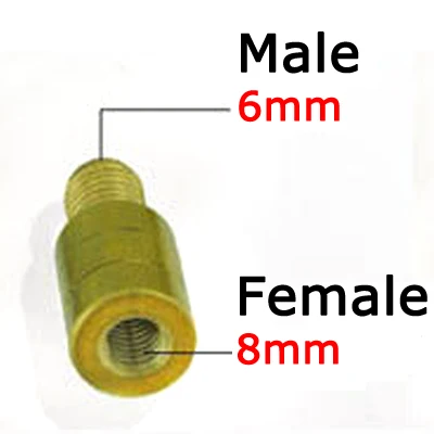 Латунная сетчатая ручка с резьбой адаптер 10 мм до 12 мм 8 мм до 6 мм 10 мм 12 мм до 10 мм 8 мм 6 мм до 8 мм рыболовная сачок DIY Aaccessory - Цвет: 6mm to 8mm