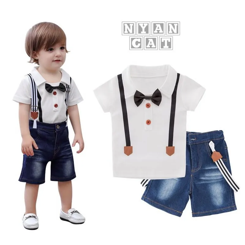 

EMS DHL Free shipping wholesale New Boy leisure suit. Boy set 2 PC T-shirt Suspender Pants Children suit Kid lothes Summer Suit