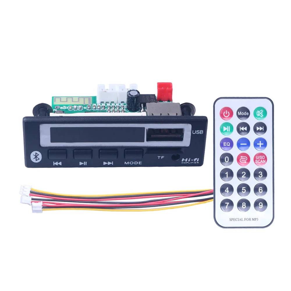 Elistooop автомобильный аудио USB TF FM модуль беспроводной Bluetooth радио 5 в 12 В MP3 WMA
