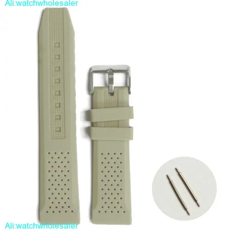 22mm Light Grey Color Silicone Jelly Rubber Unisex Watch Band Straps WB1051D22JB