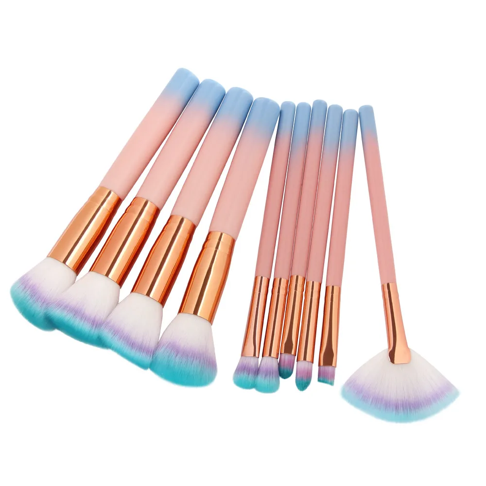 10 шт. набор кистей для макияжа Пудра основа для макияжа Тени для век ...