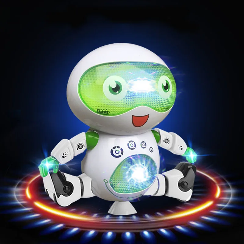 

Creativity Electric Dancing Toy Robot Light Rotating Glowing Music Model Toy