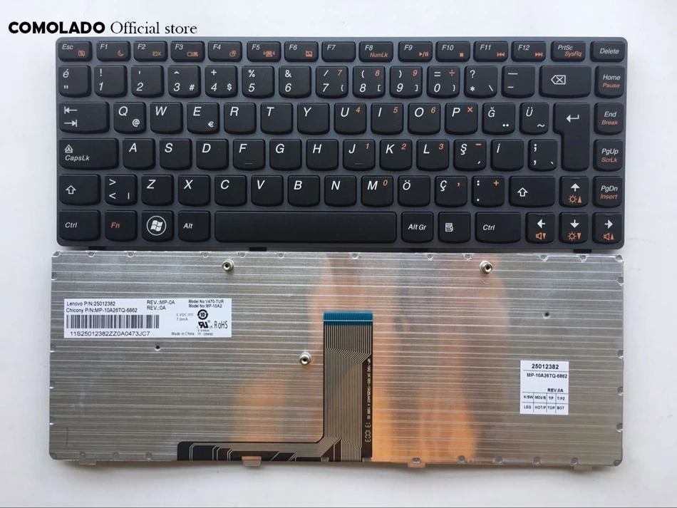 TR турецкая Клавиатура для ноутбука Lenovo G470 G475 G470ap V470 V470A B470 клавиатура Раскладка |