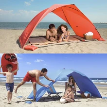 Sun Shelter Tent for Beach Summer Outdoor UV Tarp Sun Shade Strandtent Unlined Camping Fishing Awning Sunshade Beach Tent Canopy