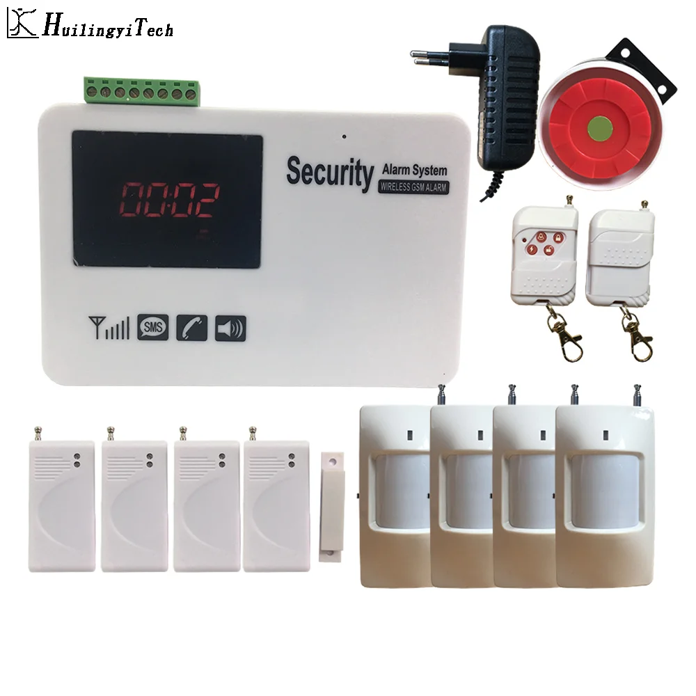 IOS Android APP Control Wireless Home Security GSM Alarm System SMS notice Alarm for power off