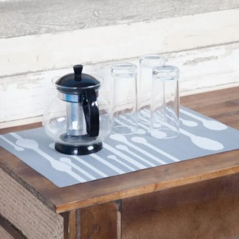 4Pcs/Lot PVC Dining Table Mat Slip Resistant Pad Placemat Disc Pads Bowl Mats Coasters