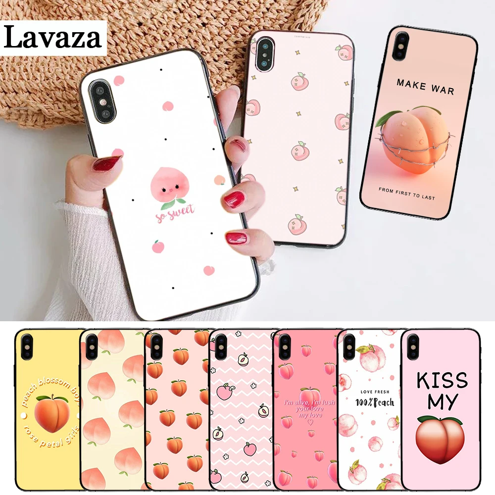

Lavaza Pink peach Silicone Case for iPhone 5 SE 5S 6 6S Plus 7 8 X XS Max XR