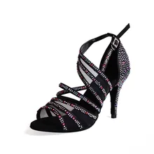 Women Ballroom Latin Dance Shoes Black Red Nude Salsa Bachata Tango Dance Shoes Wedding Social Party Heel 8.5cm Soft Sole VA45 Women Ballroom Latin Dance Shoes Black Red Nude Salsa Bachata Tango Dance Shoes Wedding Social Party Heel 8.5cm Soft Sole VA45