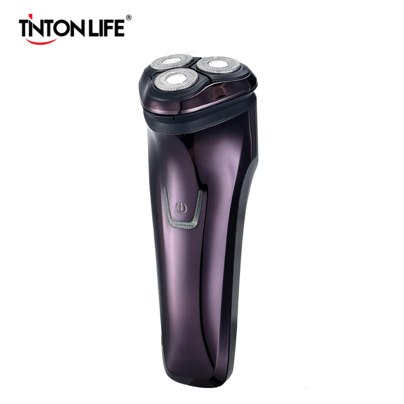 

TINTON LIFE Washable Rechargeable Rotary Men's Electric Shaver Razor with 3D Floating Heads Charge Hair Removal 339