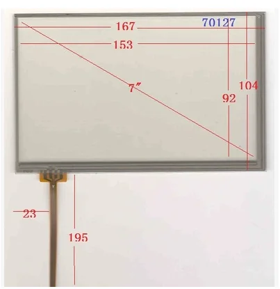 

070127 new 7 inch 165*99 mm GPS industrial level touch screen