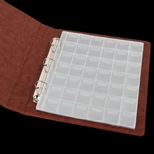

255mmX223mm Portable 42 Pockets Plastic Coin Holders Storage Collection Money Album Case High Quality
