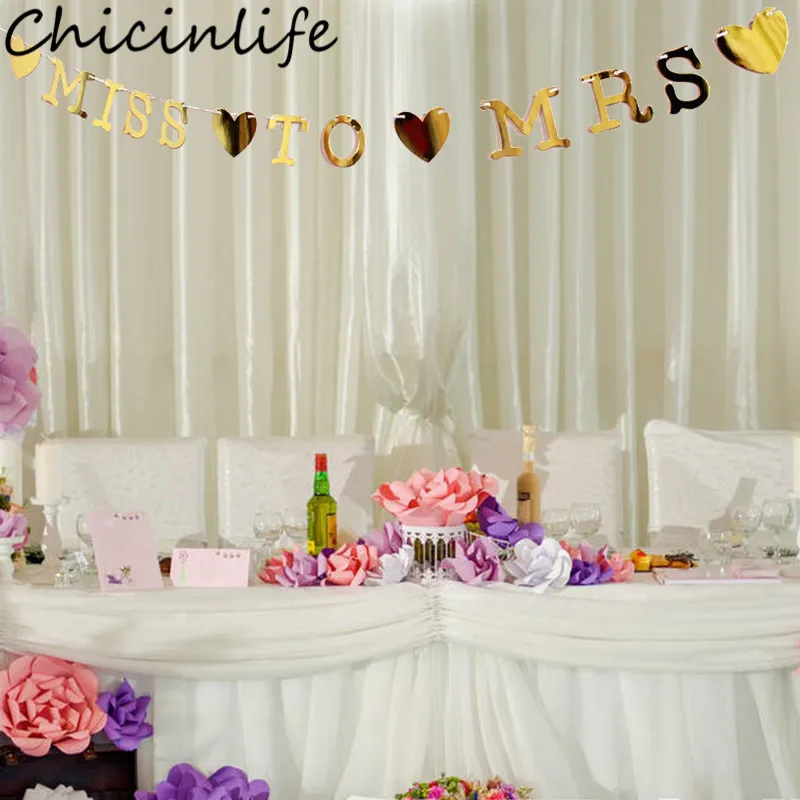 Chicinlife 1 набор Miss To Mrs Banner девичник вечерние украшения свадебный душ свадебная