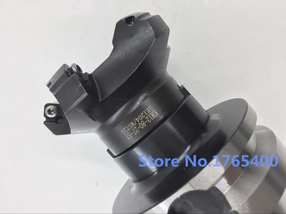 

New NT30 FMB27 45mm M12 holder + SE-KM-45 degree face mill cutter KM12 80-27-5T + 10pcs SEKT1204 aluminium carbide inserts