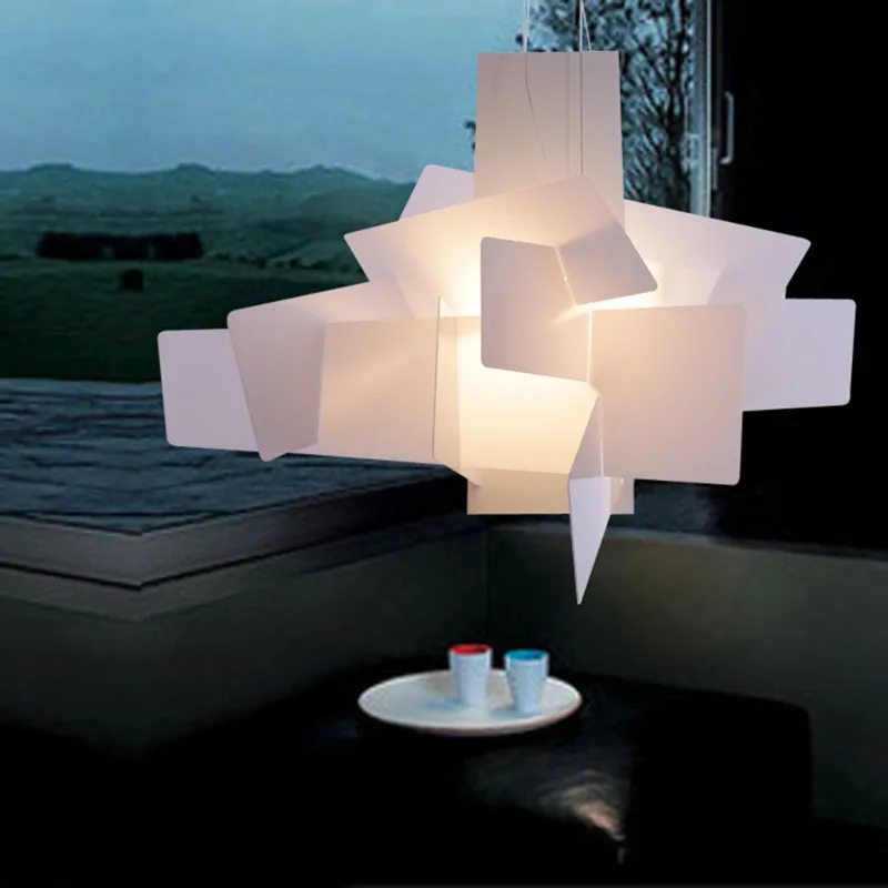 

Modern Chandelier E27 Big Bang Pendant Lamp For Living Room White Acrylic Hanglamp Kitchen Fixture Indoor Lighting Lights