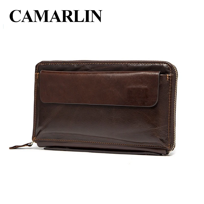 

RFID Genuine Leather Wallet Men Clip Cowhide Wallet Men 2016 Long Wallet For Men Hand Bag Free Shipping Men's Vintage Wallets