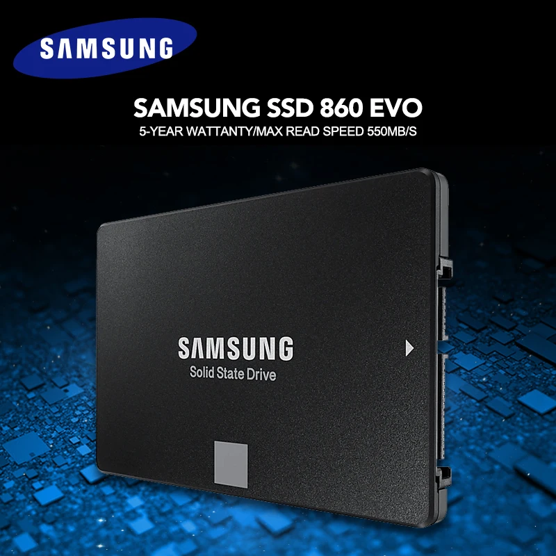 Samsung 860 EVO Internal Solid State Drive 250GB 500GB 1TB HDD Hard Disk HD SATA 3 2.5 inch SATA III SSD for Laptop Desktop PC
