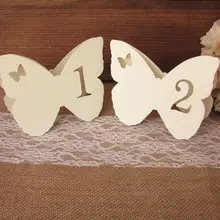 Пользовательский номер Бабочка Свадебные таблички вино стекло эскорт день рождения помолвка пустой приём стол номер карточки с именем