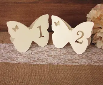 

custom number butterfly Wedding Placecards Wine Glass Escort birthday engagement Blank Reception table number Place Name Cards