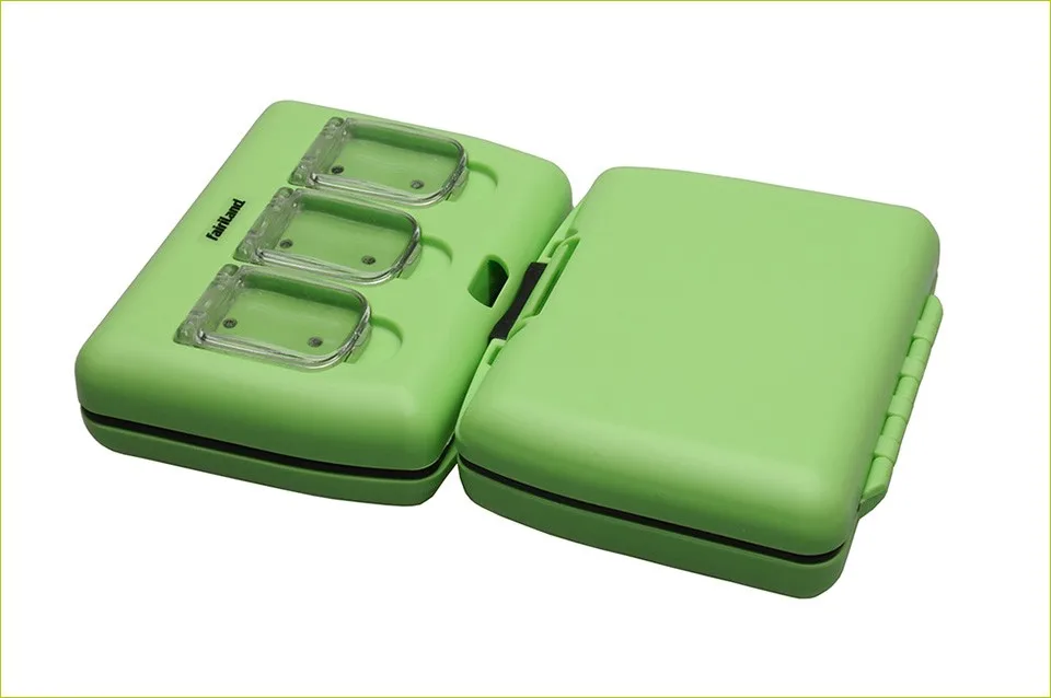 Зеленый Мини 4,"* 3,5" коробка рыболовных крючков 18 отсеков портативный держатель для крючка световзвешенная коробка для рыболовных снастей коробка для аксессуаров