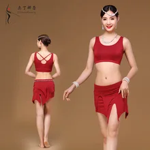 Bellydance Costume 2017 Women New Hot Sale Woman Modal Belly Dance Suits Top&skirt Perfessional Wear For Dancing Sq01398