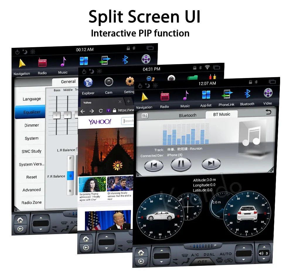 Best Krando Android 8.1 12.1" Vertical screen car audio radio player for Toyota Land Cruiser lc100 2002-2007 GPS navigation 4