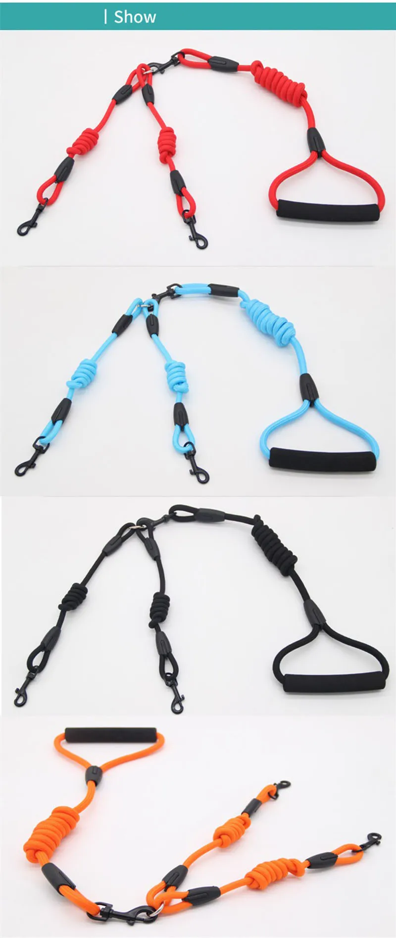 New Nylon Dog Double Leashes Necktie Collar Dogs Safe Accessories Seat Belt For Puppy Harness Dog Training Leashes Pet Supplies8