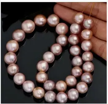 

gorgeous 13-15mm south sea lavender pearl necklace 18inch 14
