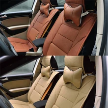 1 шт. Высокое качество кожа+ подушка подголовник подушка для шеи Автомобильное Сиденье Подголовник Автомобильная подушка углеродное волокно автомобильное сиденье секс стул