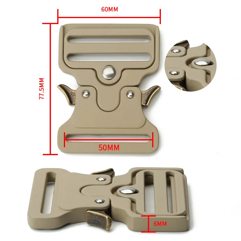 Meetee 1/2/4 шт. 50 мм металлический ремень с пряжкой на открытом воздухе Quick Release Пряжки Регулируемый самодельный сумок одежды кожаная фурнитура аксессуар