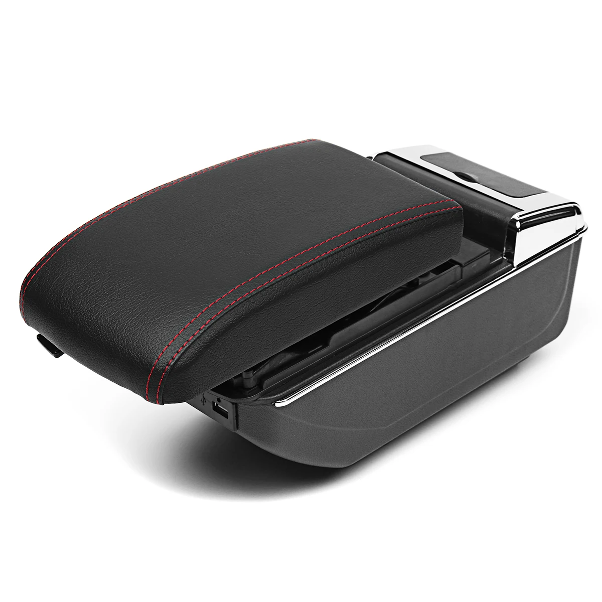 

Car Central Armrest Storage Box Content Tidying Box with Cup Holder LED USB For SUZUKI SX4
