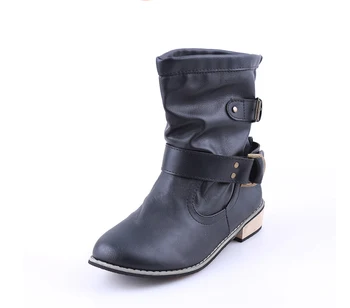 

Women Sport Hiking Shoes PU Leather Motorcycle Boots Biker Shoes Women Punk Combot Booties Platform Boots Ankle Boots