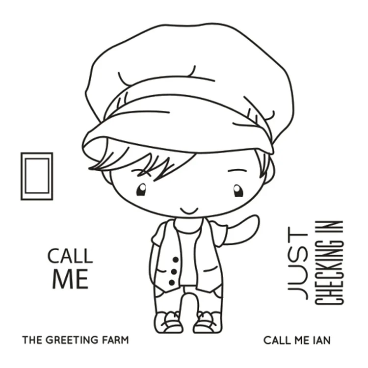 

A boy with a hat stamp Clear Stamp for Scrapbooking Transparent Silicone Rubber DIY Photo Album Decor