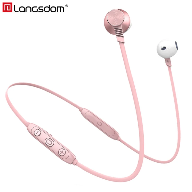 Langsdom розовые Bluetooth наушники с HD микрофоном девушка стерео беспроводные наушники auriculares Bluetooth гарнитура для телефона
