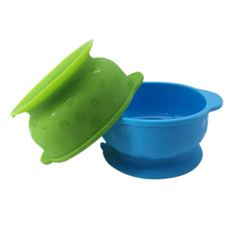 2 Pcs/Set Baby Food Storage Silicone Dinnerware Kids Child Suction Bowl Eco-friendly Children Training Feeding Dishes BB3109
