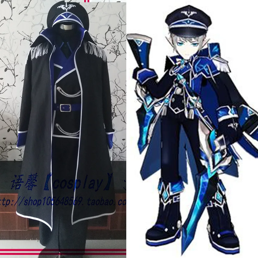 Costume Cosplay Elsword Lu Ciel Robe De La Marine Chargement De Glace Sur Mesure Aliexpress