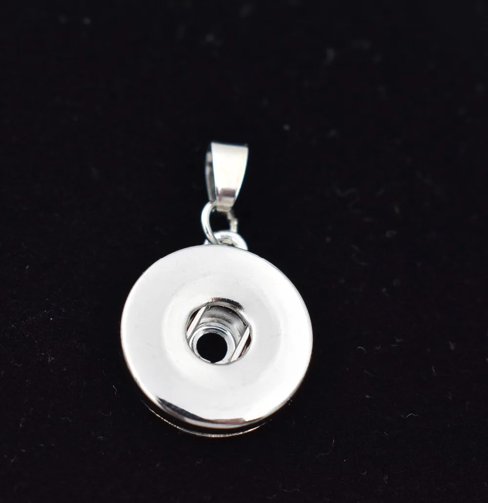 

10PCS Round Silver 3.2x1.8CM Alloy Snap Button Base Jewelry Fit 18MM Snap Button Charm
