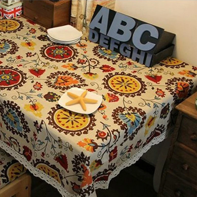 Southeast Asian style tablecloth lace linen tablecloth end table cloth
