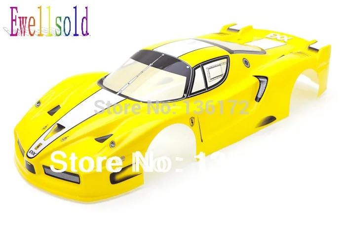 Ewellsell 1:10 Радиоуправляемый автомобиль 1/10 RC Корпус кузова автомобиля 190 мм желтый