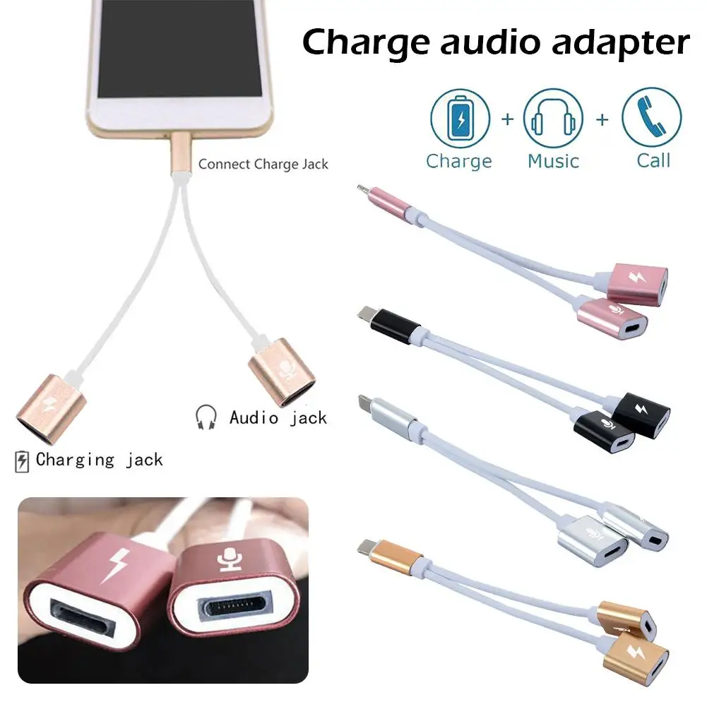 Goedkoop Rondaful 2 In 1 Adapter Voor IPhone 7 Koptelefoon Hoofdtelefoon Jack Charger Converter Aux Audio Port Voor IPhone 7 8 plus Universele
