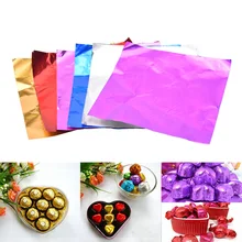 100pcs Personalized Candy Package Foil Paper Chocolate Lolly Wrappers Gold Wedding Bridal Shower Party Favors Labels Wrappers