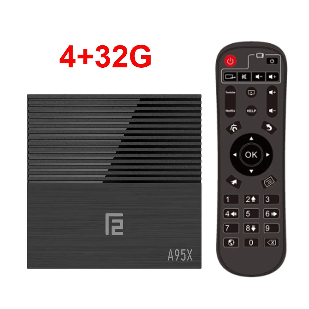 A95X F2 Android 9,0 смарт-медиа-плеер 4K 2,4G, Wi-Fi, A95XF2 set top TV Box Поддержка Смартфон Дистанционное Управление Amlogic S905X2 1080P - Цвет: 4G32G