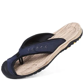 

Men Closed Toe Beach Lightweight Sandals Male Summer Outdoor Sandals Shoes Leather Breathable Shoes AA60048